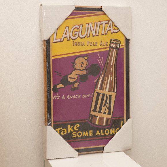 Lagunitas It's A Knockout IPA Beer Wood Sign - Picture 1 of 4